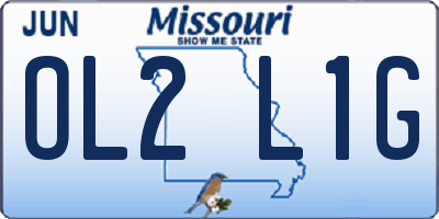 MO license plate OL2L1G