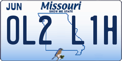MO license plate OL2L1H