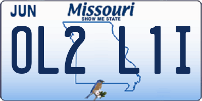 MO license plate OL2L1I