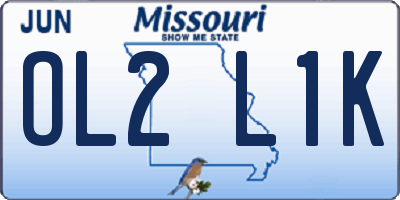 MO license plate OL2L1K