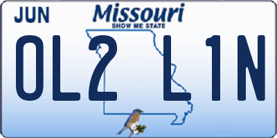 MO license plate OL2L1N