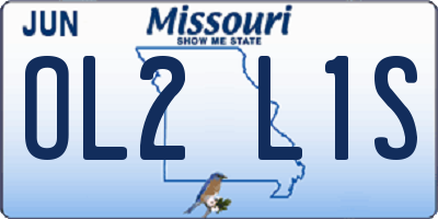 MO license plate OL2L1S