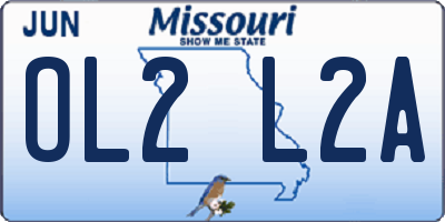 MO license plate OL2L2A
