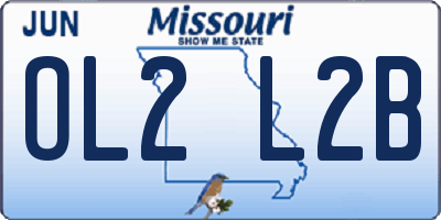 MO license plate OL2L2B