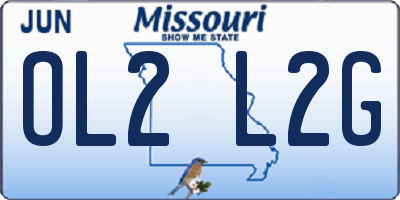 MO license plate OL2L2G