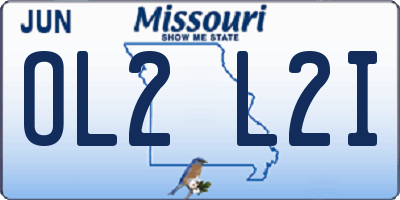 MO license plate OL2L2I