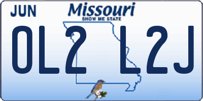 MO license plate OL2L2J