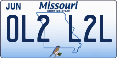 MO license plate OL2L2L
