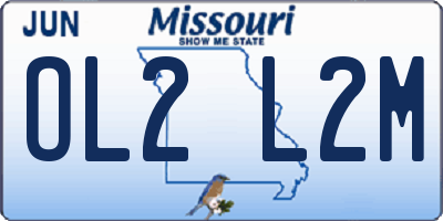 MO license plate OL2L2M