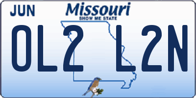 MO license plate OL2L2N