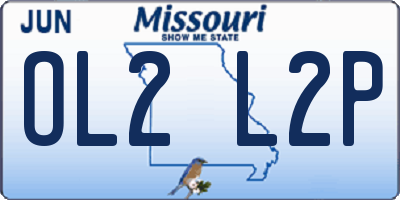 MO license plate OL2L2P