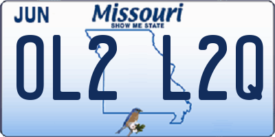 MO license plate OL2L2Q