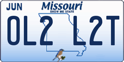 MO license plate OL2L2T