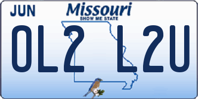 MO license plate OL2L2U