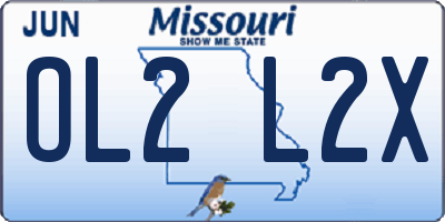 MO license plate OL2L2X