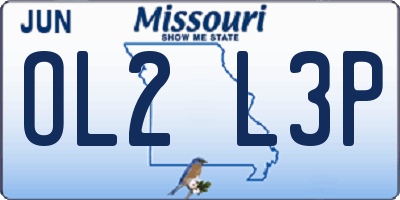 MO license plate OL2L3P