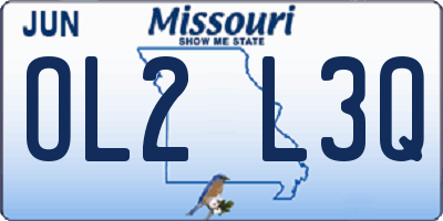 MO license plate OL2L3Q