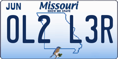 MO license plate OL2L3R
