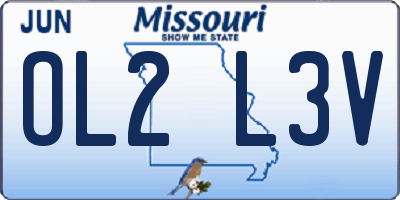 MO license plate OL2L3V