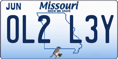 MO license plate OL2L3Y