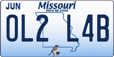 MO license plate OL2L4B