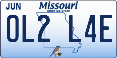 MO license plate OL2L4E