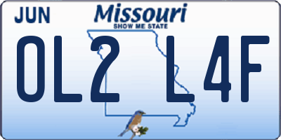 MO license plate OL2L4F