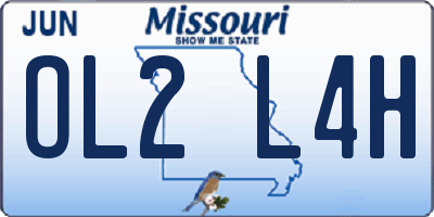 MO license plate OL2L4H
