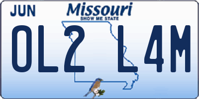 MO license plate OL2L4M