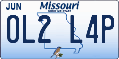 MO license plate OL2L4P
