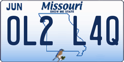MO license plate OL2L4Q
