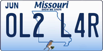 MO license plate OL2L4R