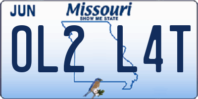 MO license plate OL2L4T