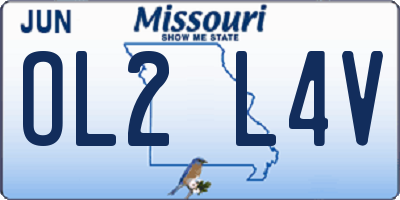 MO license plate OL2L4V