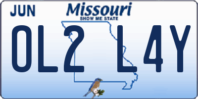 MO license plate OL2L4Y