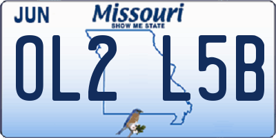MO license plate OL2L5B