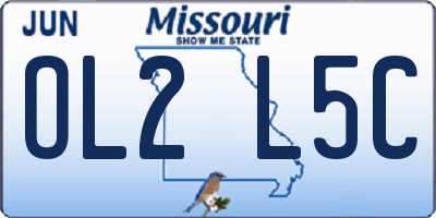 MO license plate OL2L5C