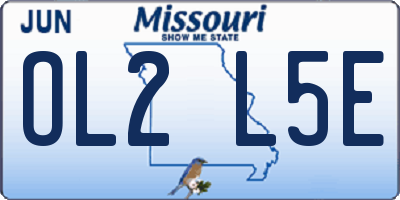 MO license plate OL2L5E