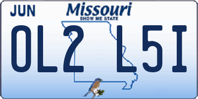 MO license plate OL2L5I