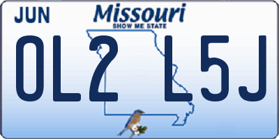 MO license plate OL2L5J