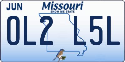 MO license plate OL2L5L