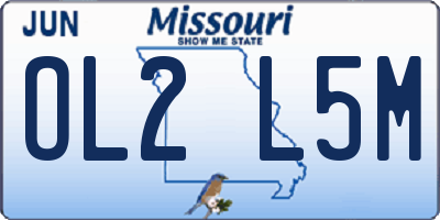 MO license plate OL2L5M
