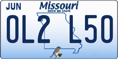 MO license plate OL2L5O
