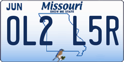 MO license plate OL2L5R