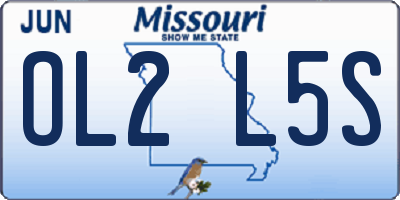 MO license plate OL2L5S