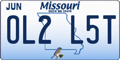 MO license plate OL2L5T