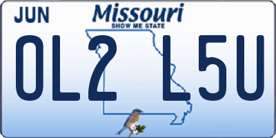 MO license plate OL2L5U
