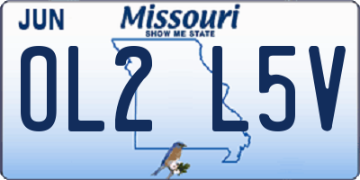 MO license plate OL2L5V