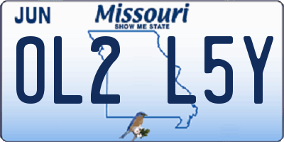 MO license plate OL2L5Y