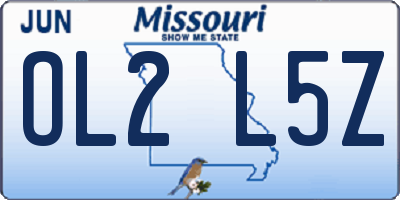 MO license plate OL2L5Z